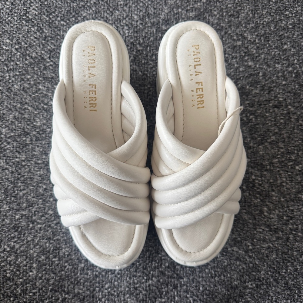 Paola Ferri by Alba Moda Women's White Sandals